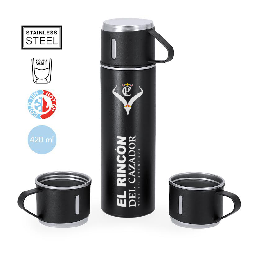 Set de Botella Térmica con dos tazas