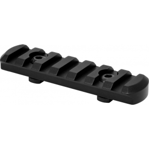 Carril WARNE M-LOK 7 ranuras - negro