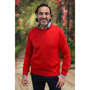 Jersey hombre liso rojo cuello caja RqueR