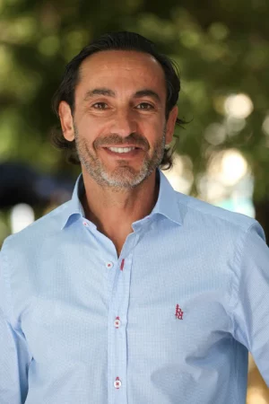 Camisa hombre azul de pata de gallo RqueR.