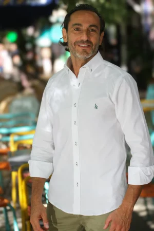 Camisa hombre Oxford blanca RqueR