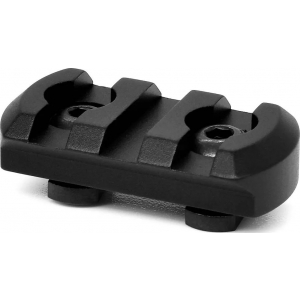 Carril WARNE M-LOK 3 ranuras - negro