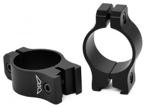 Juego de Anillas WARNE VAPOR 1" carril 11mm. [Fijas] - Bajas