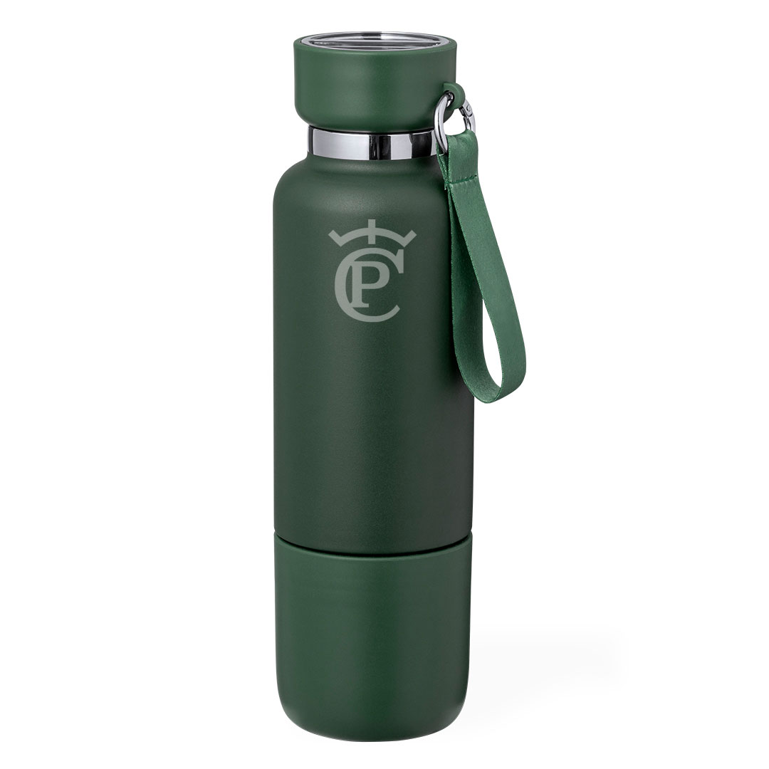 Bidón TÉRMICO, 500 ml, fabrica en acero inoxidable (verde)